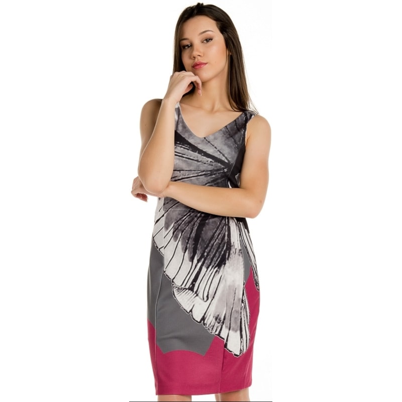 VESTIDO CURTO BORDA BARROCA PRENE MAGNOLIA - CINZA