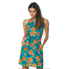 VESTIDO  CURTO CANTÃO EST. AMORE - AZUL TIFFANY