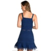 VESTIDO CURTO CHOLET CREPE C/ AVIAMENTO BLUE FLAME - ROYAL