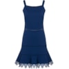 VESTIDO CURTO CHOLET CREPE C/ AVIAMENTO BLUE FLAME - ROYAL VESTIDO CURTO CHOLET CREPE C/ AVIAMENTO BLUE FLAME - ROYAL
