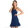 VESTIDO CURTO CHOLET CREPE C/ AVIAMENTO BLUE FLAME - ROYAL VESTIDO CURTO CHOLET CREPE C/ AVIAMENTO BLUE FLAME - ROYAL