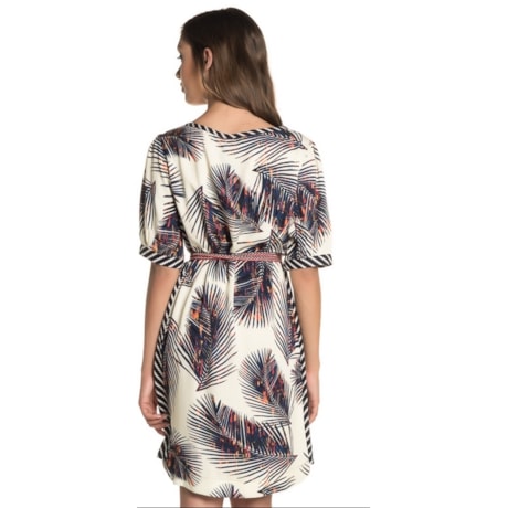 VESTIDO CURTO CHOLET ESTAMPA MIX FOLHAGEM COM LISTRAS - OFF WHITE VESTIDO CURTO CHOLET ESTAMPA MIX FOLHAGEM COM LISTRAS - OFF WHITE