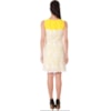 VESTIDO CURTO CREPE COM GUIPIR BEATRIZ - AMARELO