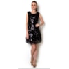 VESTIDO CURTO PAETÊ ACINTURADO - PRETO