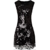 VESTIDO CURTO PAETÊ ACINTURADO - PRETO
