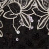VESTIDO CURTO S/M COM APLICAÇÃO DE GUIPURE NA PARTE SUPERIOR E SAIA EM PAETÊ - PRETO