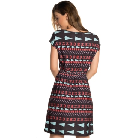 VESTIDO CURTO STATI UNITI TRIBAL - VERMELHO