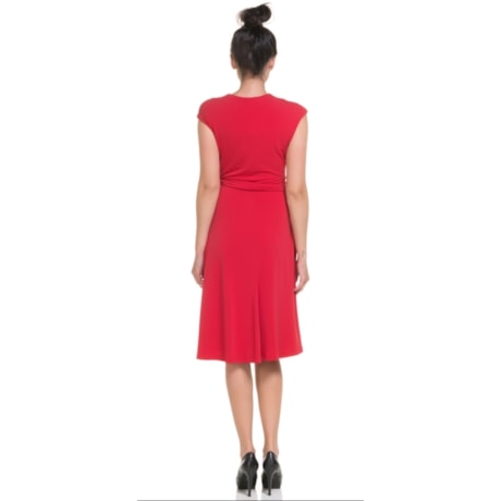 VESTIDO DE FESTA ALPHORRIA MIDI JERSEY PREGAS CINTO METAL - VERMELHO VESTIDO DE FESTA ALPHORRIA MIDI JERSEY PREGAS CINTO METAL - VERMELHO