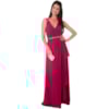 VESTIDO DE FESTA CINTO BORDADO RED CARPET - FÚCSIA