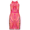 VESTIDO DE FESTA CURTO DEVORÊ ALPHORRIA - CORAL