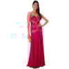 VESTIDO DE FESTA EM SEDA CORPO RENDA ANDALUZIA - PINK