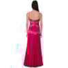 VESTIDO DE FESTA EM SEDA CORPO RENDA ANDALUZIA - PINK