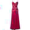VESTIDO DE FESTA EM SEDA CORPO RENDA ANDALUZIA - PINK