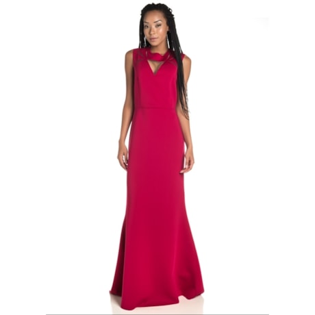 VESTIDO DE FESTA LONGO  LUCIDEZ MORANGA - PINK VESTIDO DE FESTA LONGO  LUCIDEZ MORANGA - PINK