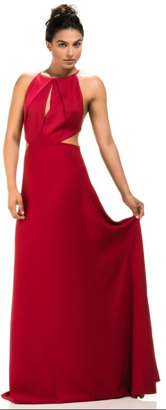 Vestido longo de gala hot sale vermelho