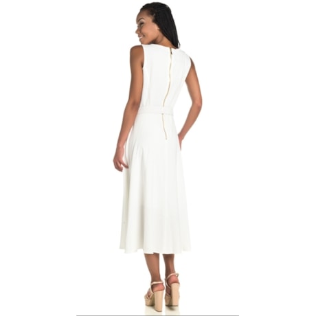 VESTIDO DE FESTA  MIDI ALPHORRIA GODÊ - OFF WHITE VESTIDO DE FESTA  MIDI ALPHORRIA GODÊ - OFF WHITE