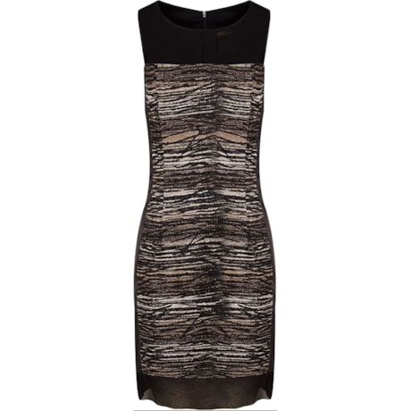 VESTIDO DEC. TULE / MESCLA - PRETO