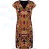 VESTIDO DEC.V ESTAMP. - MARROM