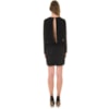 VESTIDO EM CHIFFON BLUSADO COM CRISTAIS - PRETO