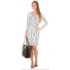VESTIDO EM JERSEY TRANSPASSADO DECCA - P&B