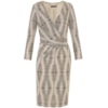 VESTIDO EM JERSEY TRANSPASSADO DECCA - P&B