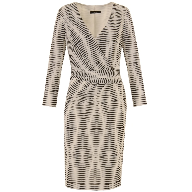 VESTIDO EM JERSEY TRANSPASSADO DECCA - P&B