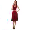 VESTIDO EM MALHA COM RECORTES VERTICAIS SOPHIA - VERMELHO