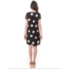 VESTIDO ESTAMPA BOLAS E FLORES CAPITOLLIUM MANGA CURTA DE RENDA - PRETO VESTIDO ESTAMPA BOLAS E FLORES CAPITOLLIUM MANGA CURTA DE RENDA - PRETO