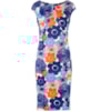 VESTIDO ESTAMPADO CHOLET DECOTE - AZUL