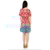 VESTIDO ESTAMPADO EVASÊ M/C - LARANJA