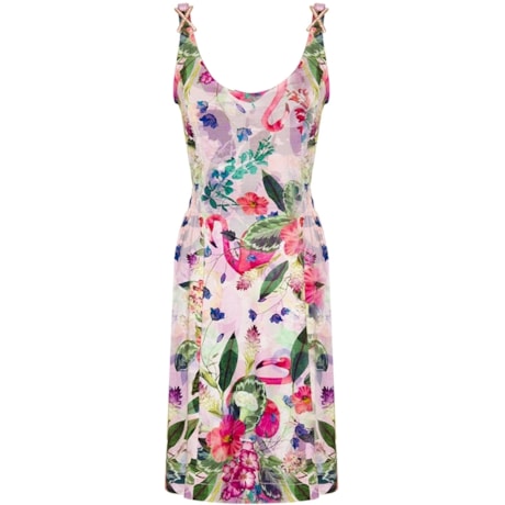 VESTIDO FLAMINGO DET. FIVELA NA ALÇA - ROSA