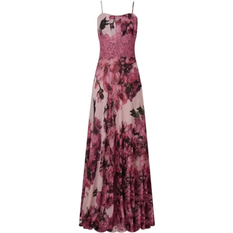 VESTIDO FLORAL GUIPURE - ROSA ANTIGO VESTIDO FLORAL GUIPURE - ROSA ANTIGO