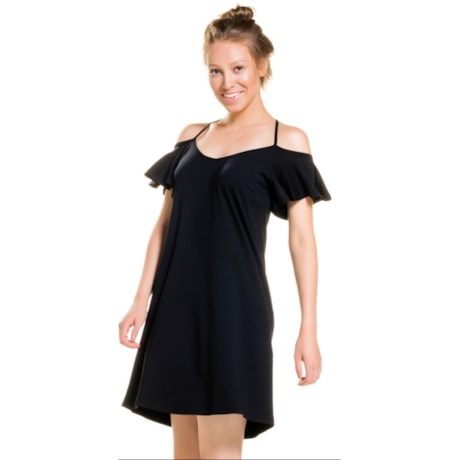 VESTIDO IBIZA CAPITOLLIUM EXCLUSIVE DECOTE V MANGA CIGANINHA - PRETO VESTIDO IBIZA CAPITOLLIUM EXCLUSIVE DECOTE V MANGA CIGANINHA - PRETO