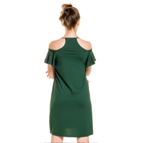 VESTIDO IBIZA CAPITOLLIUM EXCLUSIVE DECOTE V MANGA CIGANINHA - VERDE