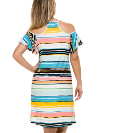 VESTIDO IBIZA ESTAMPADO CAPITOLLIUM EXCLUSIVE - AZUL