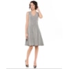 VESTIDO JACQUARDT CAPITOLLIUM SEM MANGA - P&B