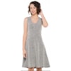 VESTIDO JACQUARDT CAPITOLLIUM SEM MANGA - P&B