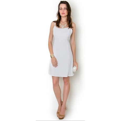 VESTIDO LAISE COM ALÇA REGULÁVEL - BRANCO