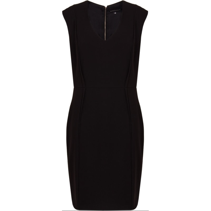 VESTIDO LGTE DECOTE EM V - PRETO VESTIDO LGTE DECOTE EM V - PRETO