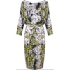 VESTIDO LGTE JERSEY COM SHIFFON COM SHIFFON BORBOLETA MANGAS 3/4 - CINZA