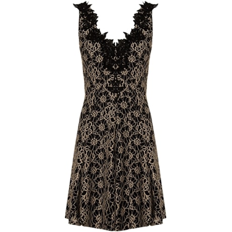 VESTIDO LGTE RENDA DET. GUIPURE - PRETO VESTIDO LGTE RENDA DET. GUIPURE - PRETO