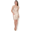 VESTIDO LGTE RENDA GUIPURE - NUDE