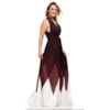 VESTIDO LONGO BICOLOR CONFESSION - VINHO