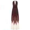 VESTIDO LONGO BICOLOR CONFESSION - VINHO