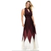 VESTIDO LONGO BICOLOR CONFESSION - VINHO