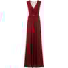 VESTIDO LONGO COM DRAPEADO BLAZE - VINHO