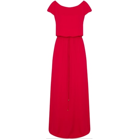 VESTIDO LONGO CREPE AMARRAÇÃO - PINK