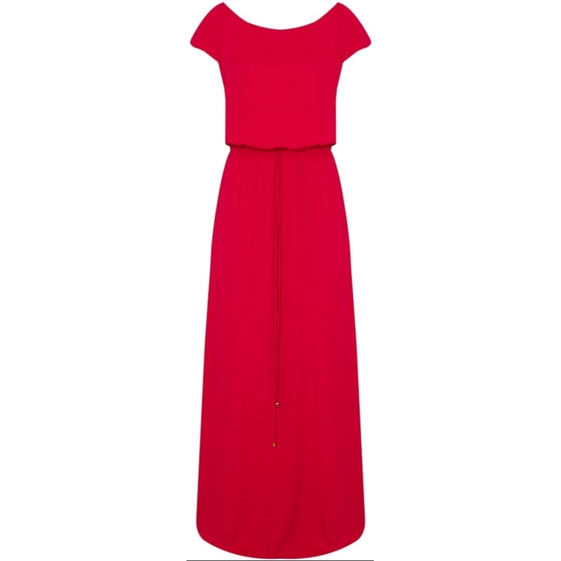 VESTIDO LONGO CREPE AMARRAÇÃO - PINK VESTIDO LONGO CREPE AMARRAÇÃO - PINK