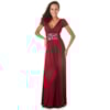 VESTIDO LONGO DECOTE V BORDADO ANGELICA - VERMELHO
