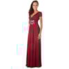 VESTIDO LONGO DECOTE V BORDADO ANGELICA - VERMELHO